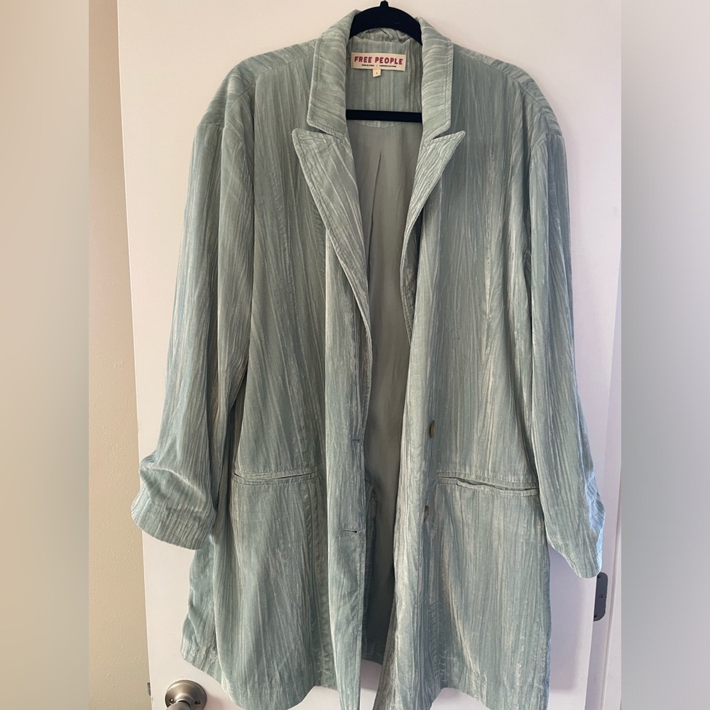 FREE PEOPLE Velour Oversized Blazer - sz L